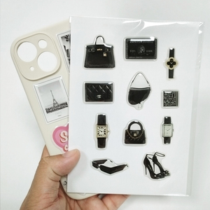 Adesivi in Resina con Logo Personalizzato Stampato, Impermeabili e Durevoli, Decorazioni 3D per Cover Telefono, Formato <span class=keywords><strong>A5</strong></span> A6 A7 - Product Image 1