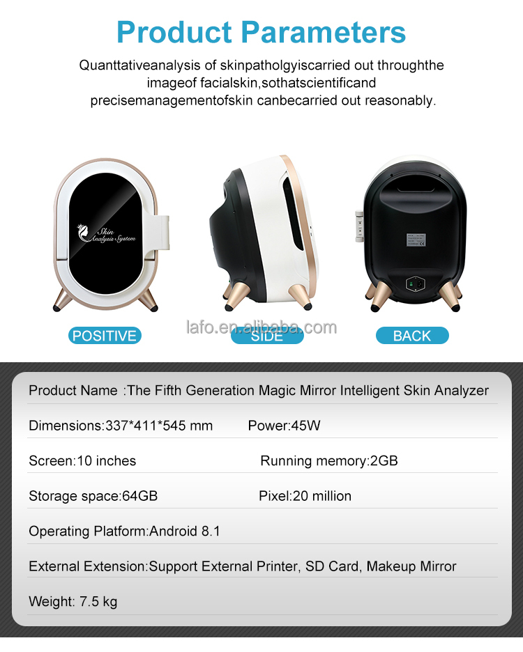 Professional skin analyzer machine Portable 3D skin analyzer skin analysis machine Magic Mirror facial analyzer