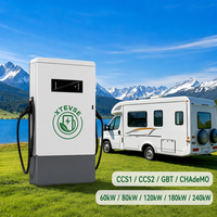 Nouvelle station de recharge rapide DC pour véhicules électriques CCS2 GBT 120kW-240kW POS OCPP2.0 Montage au sol