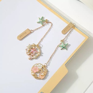 Marcapáginas de Metal Personalizado con Borla, Estrella de Mar Esmaltada, Concha y Perla, <span class=keywords><strong>Marcador</strong></span> de Páginas para Mujeres y Niñas, Regalo de Lectura, Papelería Estética - Product Image 3