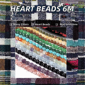 Cuentas de Piedras Preciosas Naturales Marrones de 6 mm en Forma de Corazón Plano, Venta al por Mayor, Cuentas de Piedra para Hacer Joyas, Forma de Corazón - Product Image 2