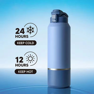 1200ml Gym Double Wall 304 Stainless Steel Travel Vacuum Sports <b>Water</b> <b>Bottle</b> Dust Proof <b>Straw</b> Handle Lid 12-24 Hours Thermal - Product Image 3