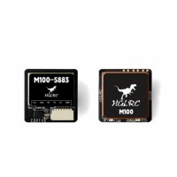Module GPS HGLRC M100-5883 M10 avec boussole, antenne en céramique, indicateurs LED intégrés, 21x21mm, en plastique, pour avion RC FPV longue portée
