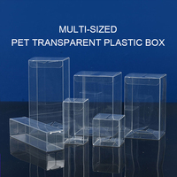 Boîte en plastique pliable transparente en PVC pour l'emballage du café, du thé, des cosmétiques, présentoir de produits, boîtes en plastique