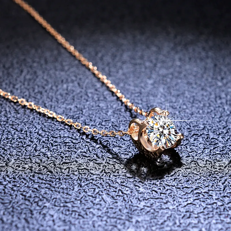 Collar de plata S925 con piedras preciosas de diamante para Mujer, colgante de moissanita Natural para Mujer, joyería de plata 925, collar