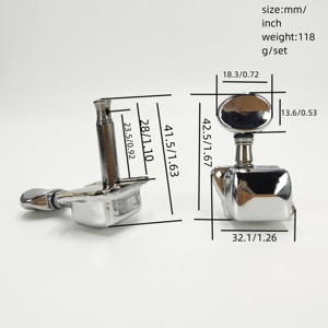 <span class=keywords><strong>Guitare</strong></span> acoustique folk avec mécaniques de réglage semi-fermées à tête ronde et couvercles 3R3L pour <span class=keywords><strong>guitare</strong></span> acoustique folk - Product Image 2