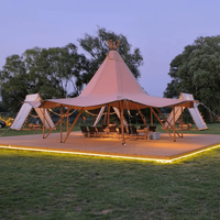 Tente tipi indienne de luxe à double couche imperméable pour les mariages en plein air, les fêtes, le glamping, les événements de restauration
