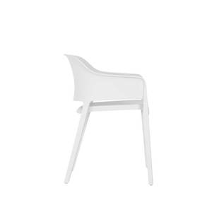 Venta al por mayor brazo de plástico al aire libre apilable moderno jardín único negro cómodo UV moda Silla de comedor - Product Image 3