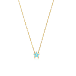 Mlluki Women Star Sign Enamel Trendy <strong>Ball</strong> Gold Plated Fashion Unique Necklace 925 Sterling Silver Jewelry Wholesale OEM ODM Cu - Product Image 1