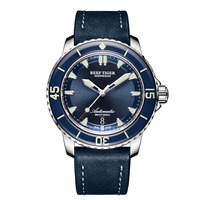 Tiger Dive — montre de Sport pour hommes, accessoire très lumineuse, avec chronographe et Date, bracelet en cuir noir, RGA3035