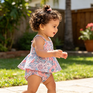 Ga-14 Baby Summer Frenulum - Vestido sin mangas para niña pequeña, con estampado de leopardo, de algodón y bambú, ecológico, de secado rápido y transpirable - Product Image 6
