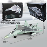 Avion de chasse SU-57 de l'Armée de l'Air à l'échelle 1/72, jouet militaire, avion de bombardier, blocs de construction éducatifs pour enfants