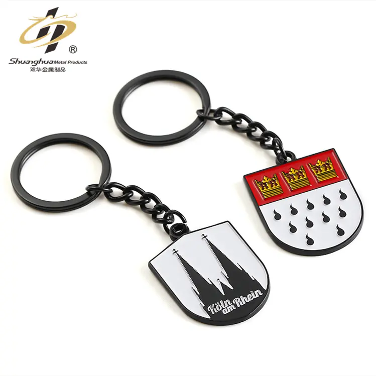 Fashion Key Chains Cute Small White Couple Keychain Custom 2d 3d Zinc Alloy Metal Promotional Keyrings