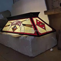 Lámpara Colgante Rectangular de 48 Pulgadas para Mesa de Billar, 6 Luces E27, Cristal LED 2700K Blanco Cálido, 111-240V, 2 Años de Garantía
