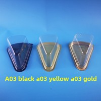 G Supplies 100 Sets BHCB-T01 Boîtes à gâteaux triangulaires en plastique PET de qualité alimentaire avec impression UV pour gâteaux en couches/mousse