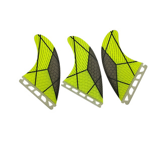 Ailerons de surf UPSURF Medium G5M jaune et noir, ensemble d'aileron de queue à languette unique - Product Image 1