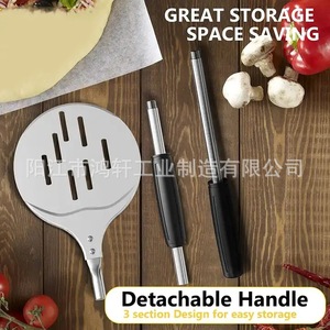 Espátula para pizza de aluminio, 79.96x17.16x3cm, antideslizante, mango largo, apta para horno, para transferir pizza y pasteles - Product Image 5