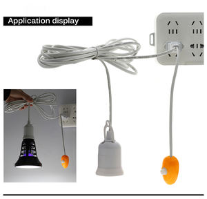 Portalámparas <span class=keywords><strong>E27</strong></span> con Cable de Alimentación, Interruptor de Botón Independiente, <span class=keywords><strong>Enchufe</strong></span> Europeo y Portalámparas de 220v con Rosca para Bombilla de Cultivo - Product Image 5