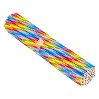 Crayon de couleur arc-en-ciel 7-en-1, crayon créatif en bois de peuplier rayé multicolore, une mine pour plusieurs couleurs pour le dessin des enfants