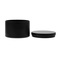 Großhandel Schwarze Leere Runde Aufbewahrungsdosen 4oz 8oz Blechdosen für Kerzen