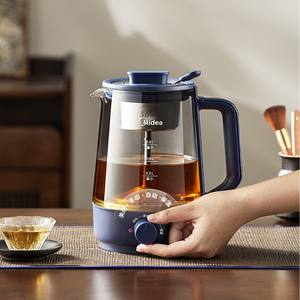 Bouilloire électrique Midea 1L avec revêtement en verre, bouilloire automatique bleue pour la maison et le bureau - Product Image 2