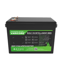 Batterie au lithium LiFePO4 Varicore 24V/25.6V 100Ah avec sortie USB3.0 Type-C, onduleur et allume-cigare pour voiture, 5000 cycles, écran LCD, sans taxe