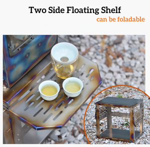 Stufa a legna portatile in puro titanio per interni ed esterni e griglia da campeggio per campeggiatori - Product Image 5