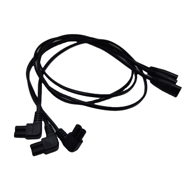 Factory Customized H03VVH2-F Power Cord IEC 60320 C7 to C8 / C5 to C8 Power Cable Extension Cord