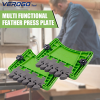VEROGO Plaque de pression multifonctionnelle réglable pour le travail du bois avec bouton, pour scie à table, défonceuse, scie à ruban, sécurité