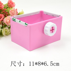 Rabbit Food Bowl Chinchilla Guinea Pig <b>Bite</b> Proof Square Plastic Pet Feeder Bowl For Small Animals - Product Image 3