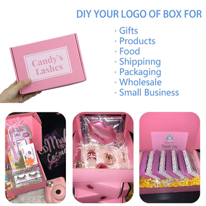 Boîte d'expédition en gros, boîte en carton ondulé écologique, logo personnalisé, emballage rose, boîte pliable, boîte cadeau en papier - Product Image 5