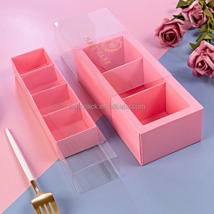 Wholesale Custom Design Square Cardboard <b>Box</b> Paper Foldable Drawer <b>Box</b> Packaging for Macaron <b>Cookies</b> Candy - Product Image 1