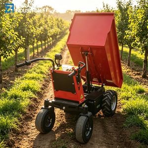 Mini-dumper électrique <span class=keywords><strong>à</strong></span> 4 roues, <span class=keywords><strong>à</strong></span> batterie, avec fonction de basculement manuel, chariot <span class=keywords><strong>à</strong></span> benne basculante électrique pour la construction, la ferme et le jardin - Product Image 2