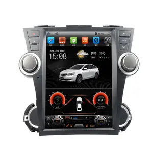 Roadstar Stereo Mobil Navigasi GPS, Pemutar Video DVD Multimedia Radio Mobil 12.1 Inci Android A9 untuk Toyota Highlander 2009-2014