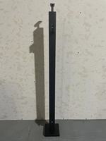 Poteau de garde-corps en acier inoxydable 316 peint en noir avec pinces 50x50 mm, balustre en verre à montage latéral pour balcon, escalier, système de garde-corps sans cadre