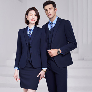 Unisex Professional Suit Set KSL6692 Workwear Acetate Fiber Formal Wear for Office and Service Industry - Product Image 3
