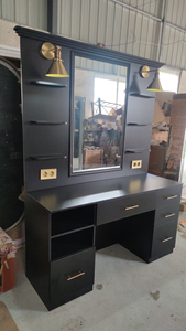 Tocador con espejo de madera de gama alta con cajones tocador <span class=keywords><strong>Suite</strong></span> con muebles de dormitorio con espejo - Product Image 4