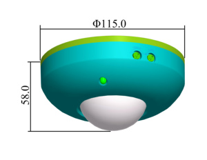 ES-P19A Sensore di Movimento a Infrarossi Montato a Soffitto a 360 Gradi con Distanza di Rilevamento di 6M - Product Image 3
