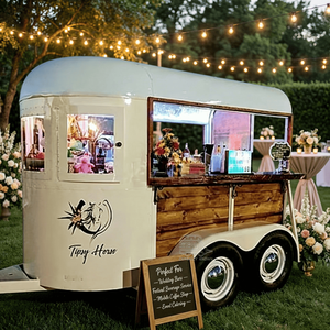 Commercial Service Window Food Truck Coffee Trailer Mobile Coffee Mobile Vending Cart Customized <b>Bbq</b> Smoker Trailer - Product Image 3