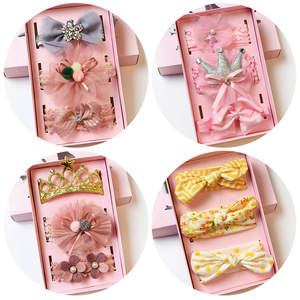Ensemble de bandeaux à nœuds pour petite fille, boîte cadeau, accessoires pour cheveux, livraison gratuite, vente en gros - Product Image 2