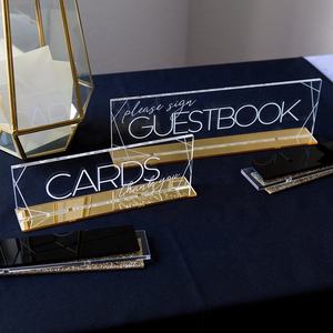 Signes géométriques minimalistes carte <span class=keywords><strong>livre</strong></span> <span class=keywords><strong>d</strong></span>'<span class=keywords><strong>or</strong></span> signes de Table signe de <span class=keywords><strong>mariage</strong></span> en acrylique transparent <span class=keywords><strong>d</strong></span>écor de <span class=keywords><strong>mariage</strong></span> en <span class=keywords><strong>or</strong></span> - Product Image 1