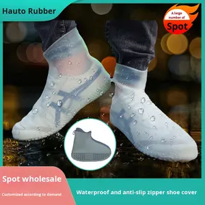 נעליים מחנאות גבוהה מחנאות נעליים מכסה עמיד החלקה ועמיד להחליק רוכסן סיליקון קל על/off יוניסקס למבוגרים - Product Image 3