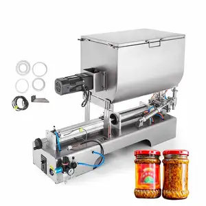 High quality customizable Filling Mixing Machine Beef Sauce Bean Sauce Semi Automatic Pneumatic Filling Machine