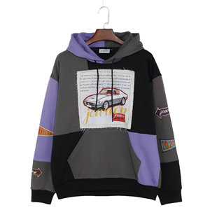 เสื้อมีฮู้ดแบบสวมหัวแขนยาวสำหรับ<span class=keywords><strong>ผู้ชาย</strong></span>พิมพ์ลายสีตัดกัน - Product Image 5