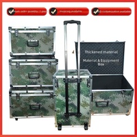 Boîtes de transport en alliage d'aluminium camouflage personnalisées pour le transport d'équipements et d'instruments avec doublure en EVA ignifuge épaissie