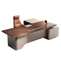 Ensemble de bureau exécutif moderne et minimaliste de luxe avec bois écologique pour le bureau du PDG/président/directeur