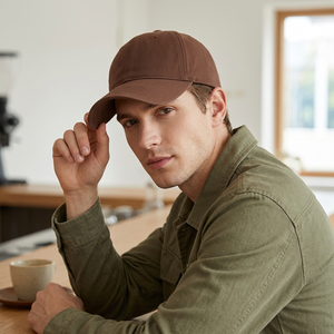 Casquette de sport personnalisée en coton Oxford 6 panneaux, sergé de luxe, séchage rapide, maille respirante, pour homme, motif à pois et fruits, idéale pour le golf et le baseball - Product Image 2