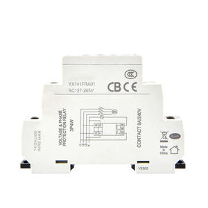 Relais de protection triphasé quatre fils 127V-265V 50/60Hz 8A/AC250V - Product Image 1