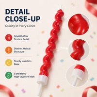 Bougies d'anniversaire en spirale arc-en-ciel, 6 couleurs, bougies en paraffine de qualité alimentaire pour la décoration de gâteaux d'enfants, fournitures de fête