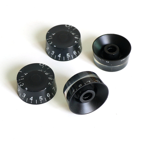 Zwarte acryl plastic LP-speed gitaarknoppen wit goud bruin bedieningsknop 6mm schroefgat duurzaam voor gitaar en bas - Product Image 2